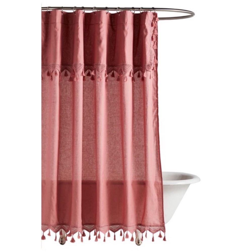 Anthropologie Tasseled Antioch Shower Curtain (EUC)